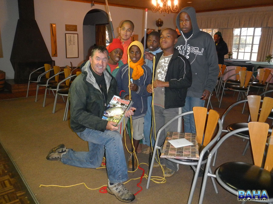 Peter Hayes with the Underberg kids
