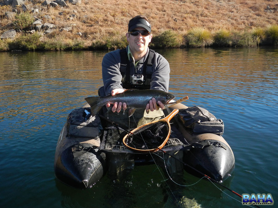 Warren with a rainbow trout caught in Star Dam