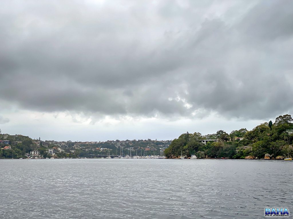 Looking back at Spit Bridge from the water