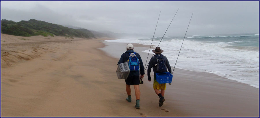 Fly Fisherman Walking Up The Beach At Cape Vidal