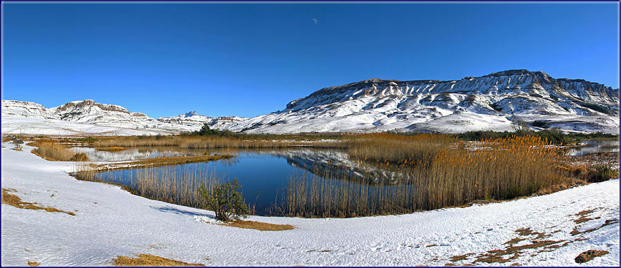 Panorma Of Eland Dam, Kamberg Nature Reserve